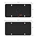 Ohuhu Silicone License Plate Frame 2-Pack with Mounting Accessories Black, Rust-Proof, Rattle-Proof, Weather-Proof, Wont Block Letters/Stickers