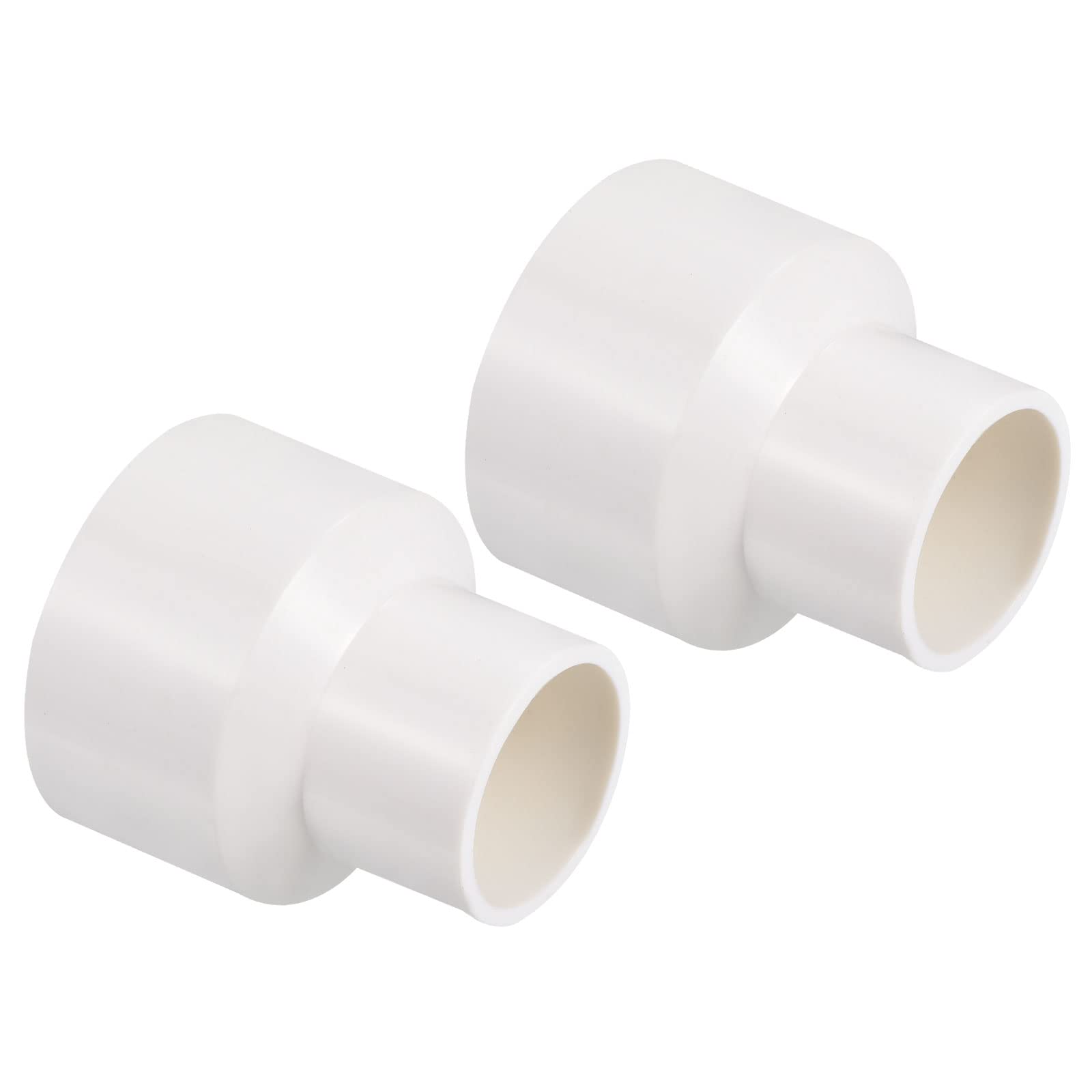 PATIKIL PVC Reductor Tubo Montaje 50x32mm, 3 Paquete Recto Acoplamiento Adaptador Conector, Gris — view 11