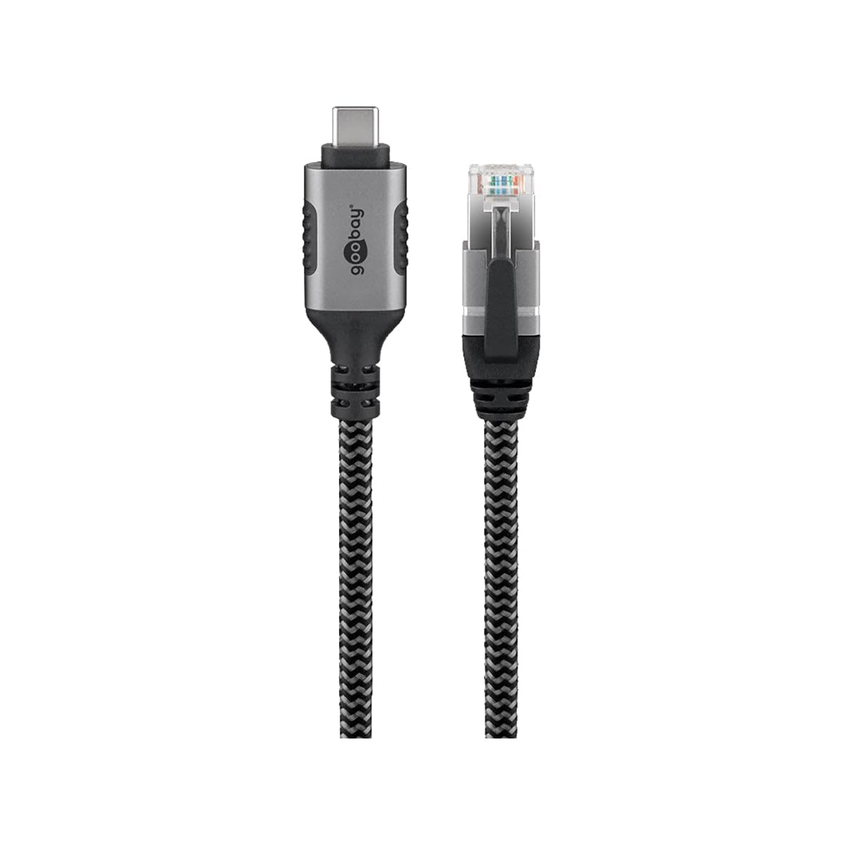 Goobay 70697 Cavo da USB-C a RJ45 Ethernet CAT 6 per una connessione Internet cablata stabile con router/Modem/Switch di rete/Sostituisce l'adattatore da USB a RJ45 / 1 Gbit/s / 1,5 metri