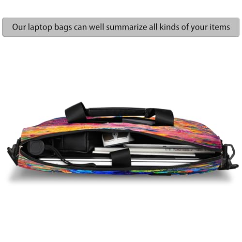 Peacock Oil Painting Laptop Bag Carrying Case 15.6 Inch Laptop Briefcase Messenger Shoulder Bag for Tablet Computer Bag for Travle Business Men Women3