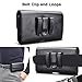 Takfox Phone Holster for Samsung Galaxy S25 Ultra S24 Plus S23 S22 S25 FE Note 20+A17 A16 A15 A14 A54 A35 A26 A36 A56 5G iPhone 16 Pro Max 17 Leather Belt Clip Holster Holder Carrying Pouch Case,Black