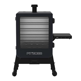 Pit Boss Navigator 6-Series WiFi & Bluetooth Wood Pellet Vertical Smoker with LCD Digital Controller, 2,224-Sq. In. 5-Rack Cooking Space, 130°F to 420°F TempRange, Meat Probe, 75 lb. Pellet Hopper