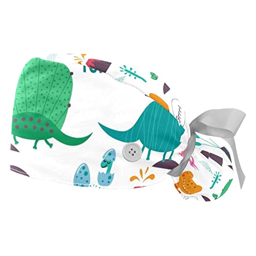 Chapeaux bouffants dinosaures JDEZ confortables pour cheveux longs
