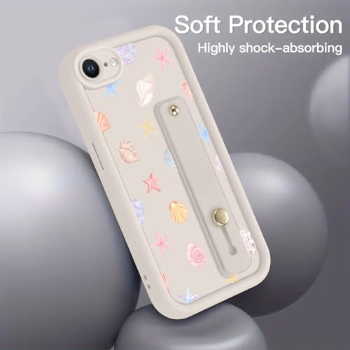 Coque silicone antichoc iPhone SE avec dragonne réglable et béquille de support intégrée - 5
