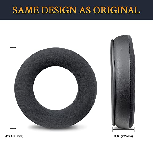 Image of SOULWIT Cooling Gel Replacement Earpads for Beyerdynamic DT 770 /DT770 PRO /DT511 /DT801 /DT831 /DT901 /HS300 /MMX300 /Custom One PRO Plus /Custom Studio, Ear Pads Cushions with Ice Silk Fabric - Black