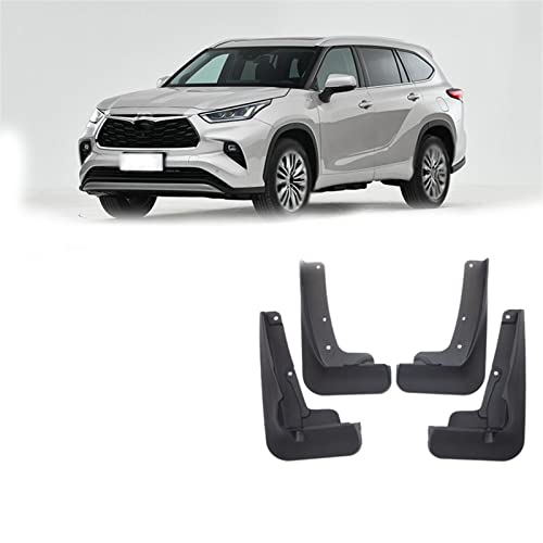 Bavettes de voiture pour Toyota Highlander XU70 2021 2022 garde-boue noirs d'origine 4 pièces