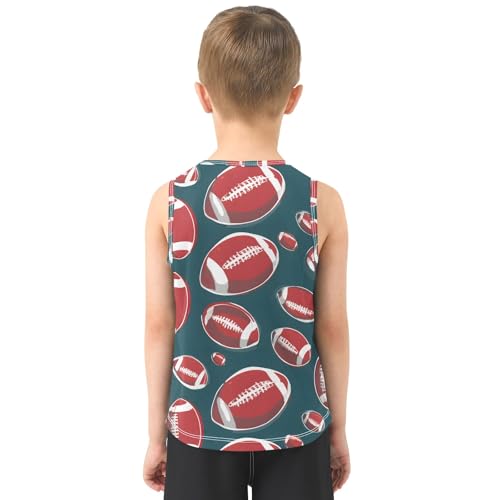 Boys' Tank Top Shirt Rugby Pattern Print Sleeveless T-Shirts3