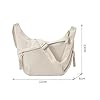 Jiliyote Umhängetasche Damen Cord Tasche Damen Crossbody Bag Crossbag mit verstellbarem Schultergurt für Arbeit Reisen Alltag (Beige) #3