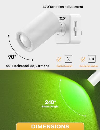 Image of L LOHAS LED Night Lights Plug into Wall,[2-Pack] Wall Spot Lights Indoor | Light Sensor,RGB Color Changing Night Light,for Home Decor Party Bathroom,Hallway