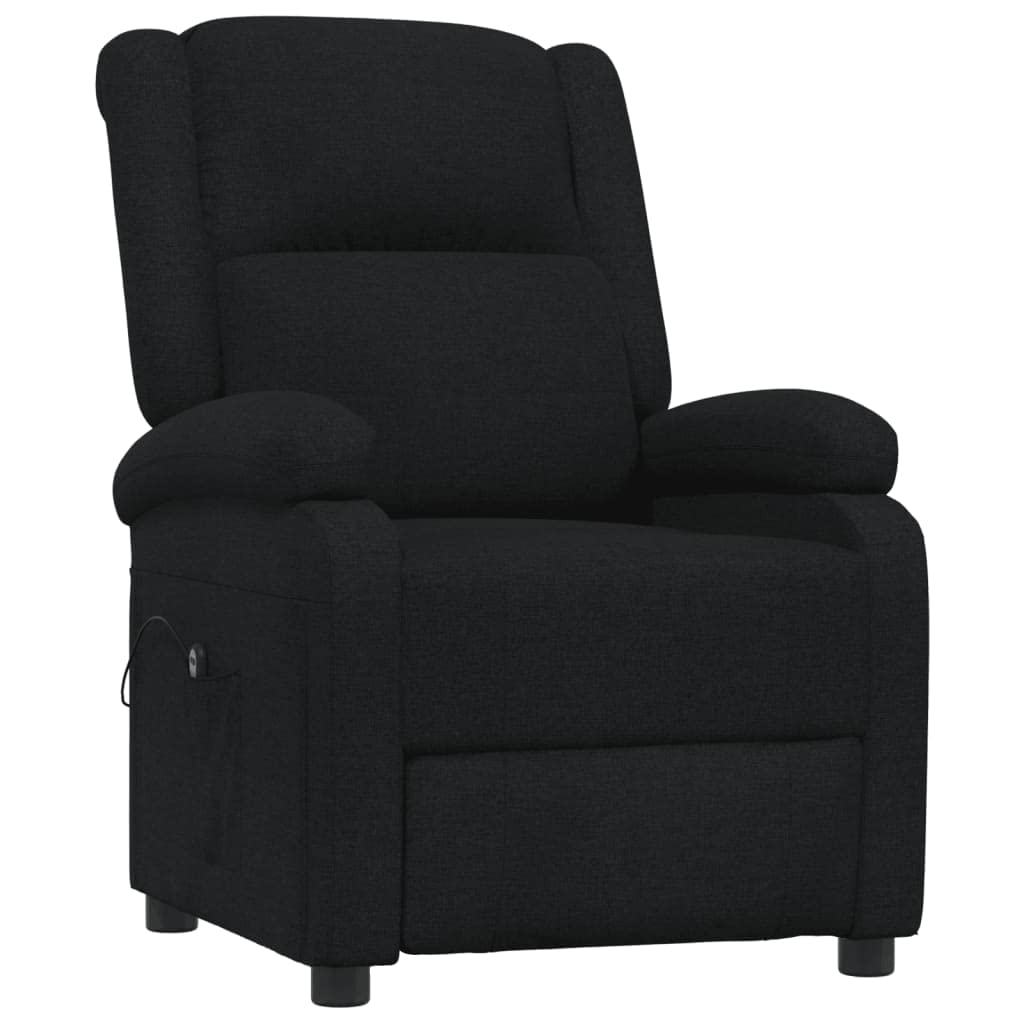 Fauteuil inclinable électrique de relaxation salon tissu noir vidaXL