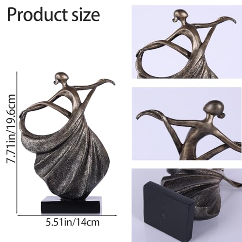 Estatua Abstracta de Bailarina Moderna de Resina miniatura 6