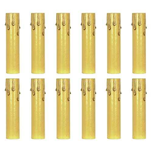 Ciata - 12 Pack - 3-inch Ivory Paper Drip Candle Covers with 13/16 inch Inside Diameter and 7/8 inch Outside Diameter (3-inch, Ivory Paper)