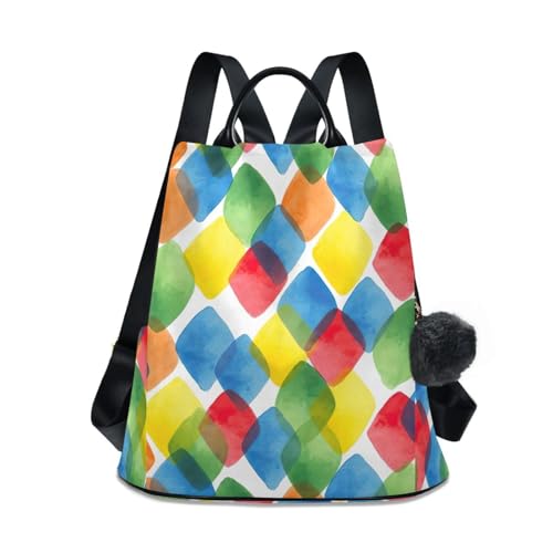 Sac à dos tendance pour femme 17L en polyester imprimé élégant