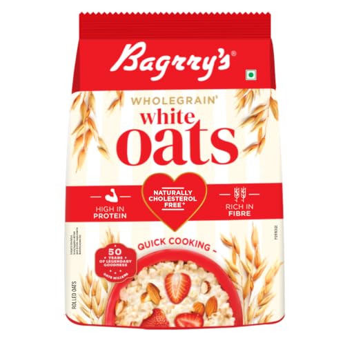Image of Bagrry's White Oats 1kg | Breakfast Cereal, Instant Oats Breakfast, Whole Grain | High Soluble Fibre | Protein Goodness | Non GMO