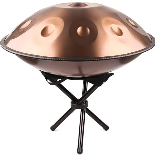 Handpan de acero 9 Notas 432Hz 22 in Oro miniatura 6
