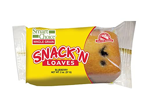 Individually Wrapped Whole Grain Blueberry Snack Loaves - 2 oz. 72 per case