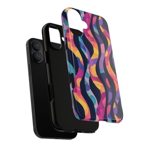 Coque rigide iPhone 16 Plus motif abstrait finition brillante luxe - 3