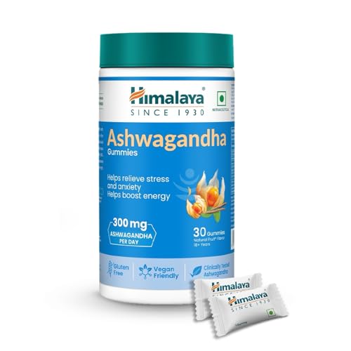 Image of Himalaya KSM-66 Ashwagandha Gummies | Helps Relieve Stress and Anxiety | Helps Boost Energy | Supports Cortisol Levels |Clinically Proven | Vegan Friendly | 30 Gummies
