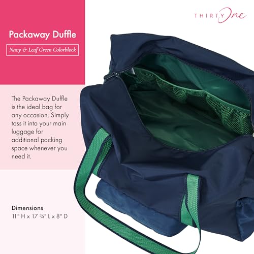 THIRTY-ONE Gifts Packaway Duffle Bag, Foldable Travel Bag for Gym Essentials and Weekend or Overnight Trips2