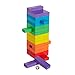 Relaxdays 10022786 Torre Traballante, Gioco con 48 Mattoncini, Giochi da Impilare, per Bambini da 3 Anni, Abilità, colorato, Legno, Multicolore, Confezione