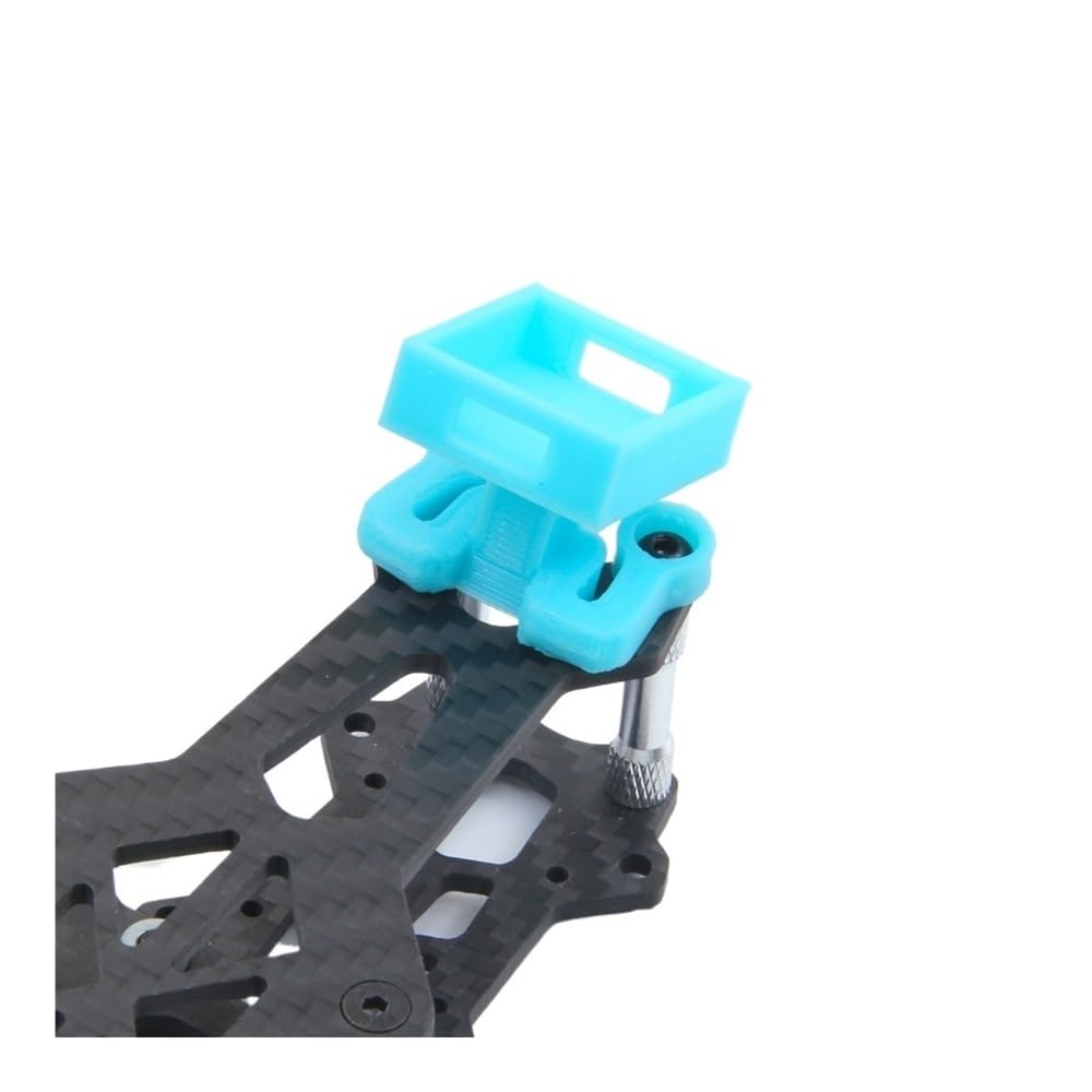 UAZNJFZ 3D Printed M80 Pro BN220 GPS Module TPU Holder Mounting Bracket Compatible with FPV Quadcopter Race Drone Frame Compatible with 18 to 32mm Distance(L25 W25 H9 Cyan)