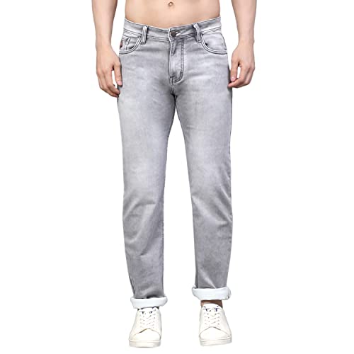 Image of LOUIS STITCH Mens Jeans Italian Cloth Denim Mid Rise Super Stretch Butter Comfort Relaxed Fit Jeans for Men (LSJNC-BU92)