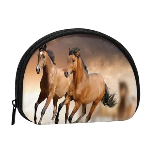 Porte-Monnaie, Porte-Monnaie, Pochette à Monnaie, Mini Portefeuilles pour Femmes et Filles, Cadeau, imprimé Cheval de Course