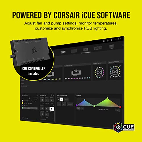 Corsair Hydro X Series iCUE XH305i RGB PRO Custom Cooling Kit (Hardline CPU Cooling Loop, CPU Water Block, D5 Pump/Reservoir Combo, Radiator, 3x RGB Fans, iCUE Software Control) White - Image 5