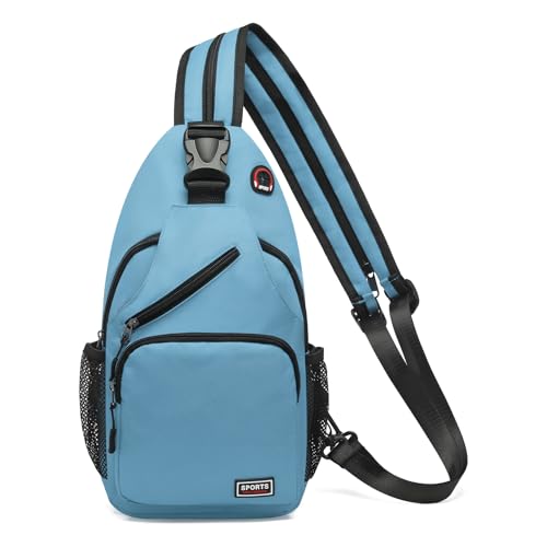 Image of Convertible Sling Bags for Women Men, Lightweight Crossbody Backpack Daypack Fit for 11 inch Tablet for Casual Travel Sport Hiking (Blue)