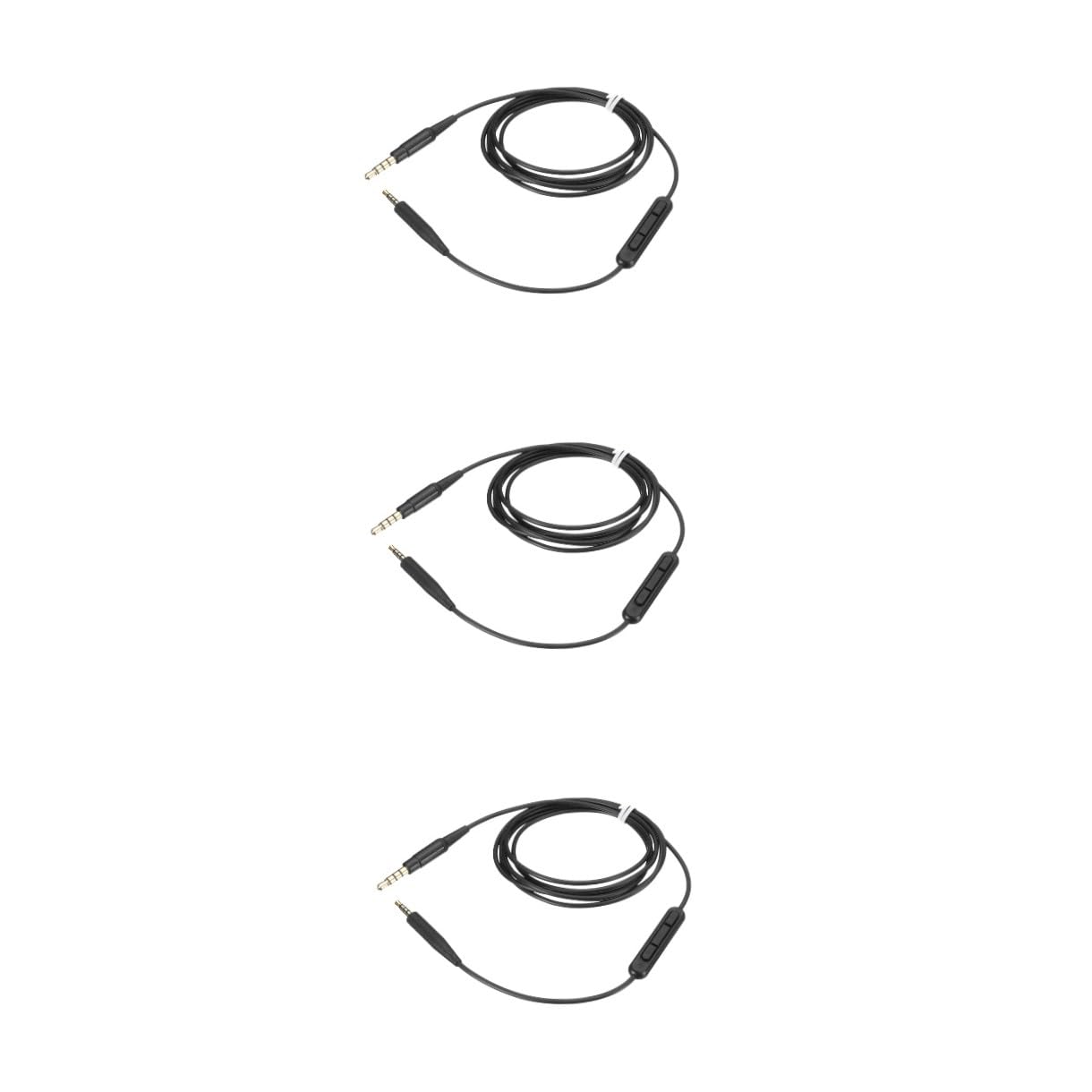 DOITOOL 3stücke Stereo Audio Kabel Für Hochwertiges Headset-kabel Mit Inline-mikrofon Und Steuerung Kompatibel Mit Audio-geräten Schwarz