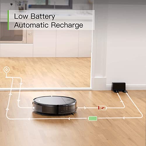 InstaRobo-B1-Robot-Aspirador-y-Fregasuelos-Aspirador-Robot-Carga-Automatica-Delgada-y-Silenciosa-Robot-Aspirador-con-6-Modos-Robot-Fregasuelos-Ideal-para-Pelo-de-Animales-Suelos-Duros-alfombras