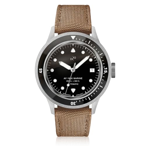 Montre automatique 1956 Marine en acier et cristal saphir