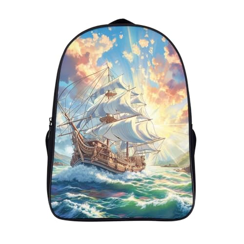 Sac à livres Sailboats 40x28x16cm : soulagez le dos de vos enfants à l'école