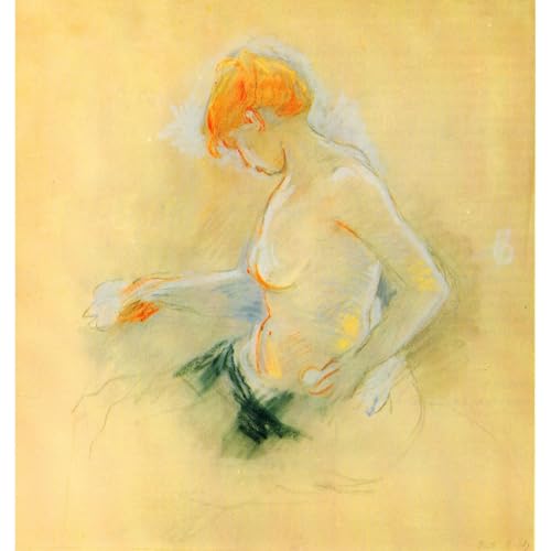 Impression giclée roulée Jeune femme de Morisot grand format 101x127 cm pour salon mural
