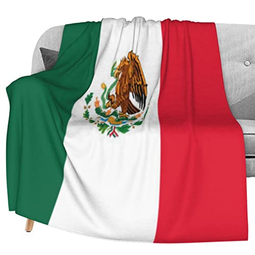 Delerain Mexico Flag Soft Throw Blanket 40"X50" Lightweight Flannel Fleece Blanket For Couch Bed Sofa Travelling Camping For Kids Adults #TOP3