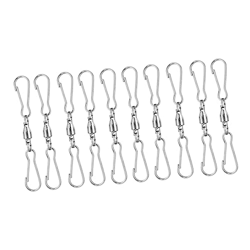Hemoton 20Pcs Swivel Clips Durable Hanging Hooks for Bird Feeders Wind Spinners Plants Easy to Use Gardens and Balconies Resistant Design for Use