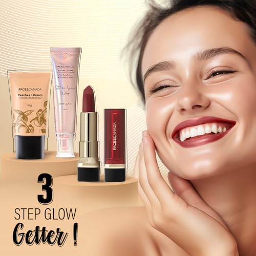 Image of FACES CANADA Peaches N Cream Tinted Moisturizer - Light 01, 18 g | Soft Peachy, Natural Glow | Lightly Tinted BB Cream | Non Oily Lightweight Gel Formula | Blends Easily | Suitable For All Skin Types