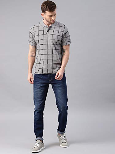 Image of KRYPTIC Men's Ultra-Soft Cotton Rich Casual Printed Half Sleeve Regular Fit Classic Polo T-Shirt - Soft, Cool & Stylish Everyday Wear