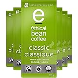 Ethical Bean Coffee Classic Medium Roast Fairtrade Organic Coffee, 227g (Pack of 6)