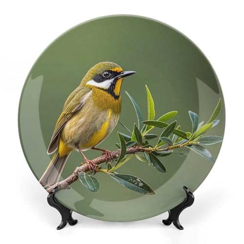 Plato decorativo de porcelana Bone China blanco miniatura 1