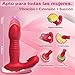 Vibradorador mujer juguetes eróticos Estimulador de succionador clítoris femenino juguetes eróticos para pareja sexuales Vibrador de clítoris 9X9X9 modos con control remoto(rojo)