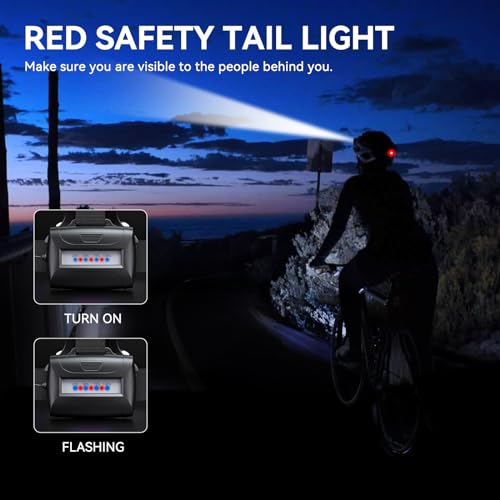 WdtPro-Headlamp-Rechargeable-High-Lumes-2-Pack-Lightweight-Head-Lamp-with-3-Powered-Bright-LED-Headlights-90Adjustable-42-Modes-Tail-Lights-Waterproof-Headlamp-for-Adult-Outdoor-Camping-Hunting