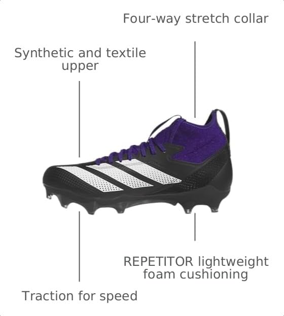 Image of adidas Unisex Adult Adizero Impact American Football Shoes