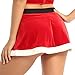 iiniim Womens Sexy Christmas Mrs. Santa Claus Sequin Pleated Tutu Mini Skirt Red A XX-Large
