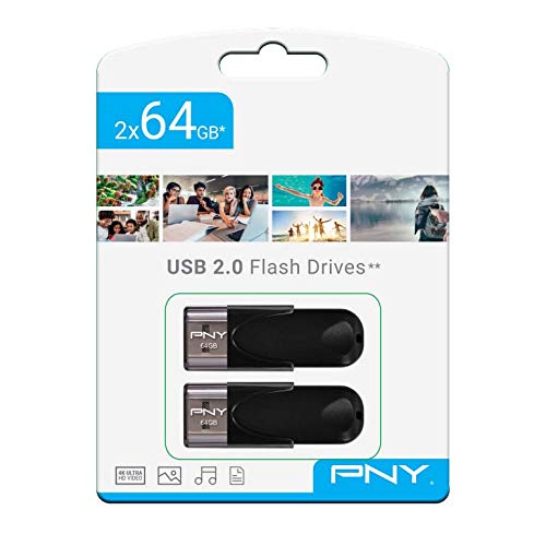 PNY Pack de 2 clés USB 64GB Attaché 4 USB 2.0