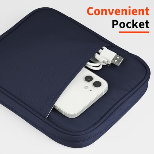 Image of HoYiXi Universal Sleeve Bag for 7-8 inch Tablet Fire HD 8 /Fire HD 8 Plus Compatible iPad mini (6th Gen) 8.3 inch 2021, iPad mini 5 /4 /3 /2 /1, Tab A8, 7 inch-8 inch inch Android Tablet Sleeve Case -Blue