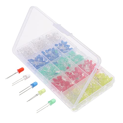 ULDIGI 500 Pcs 1 Box LED Fake Window Sticker Reflective Key Chain Science Project Experiment Light Low Voltage Diffused Diode Light Emitting Fittings Light Emitting Diodes Parts Plastic