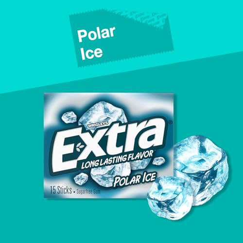 Wrigley's Extra Polar Ice Sugarfree Gum, 15 Count (Pack of 10) piece