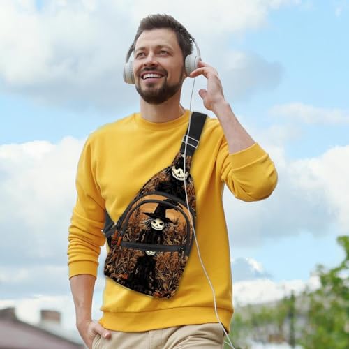 Mochila cruzada de espantapájaros para Halloween ajustable unisex 6