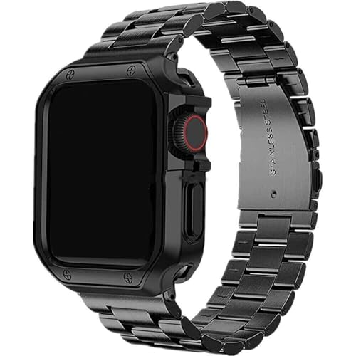 Bracelet en métal noir iWatch Series 10 46 mm évitez les rayures sur votre écran